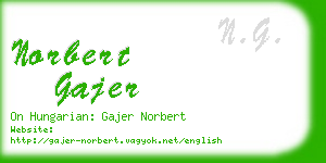 norbert gajer business card